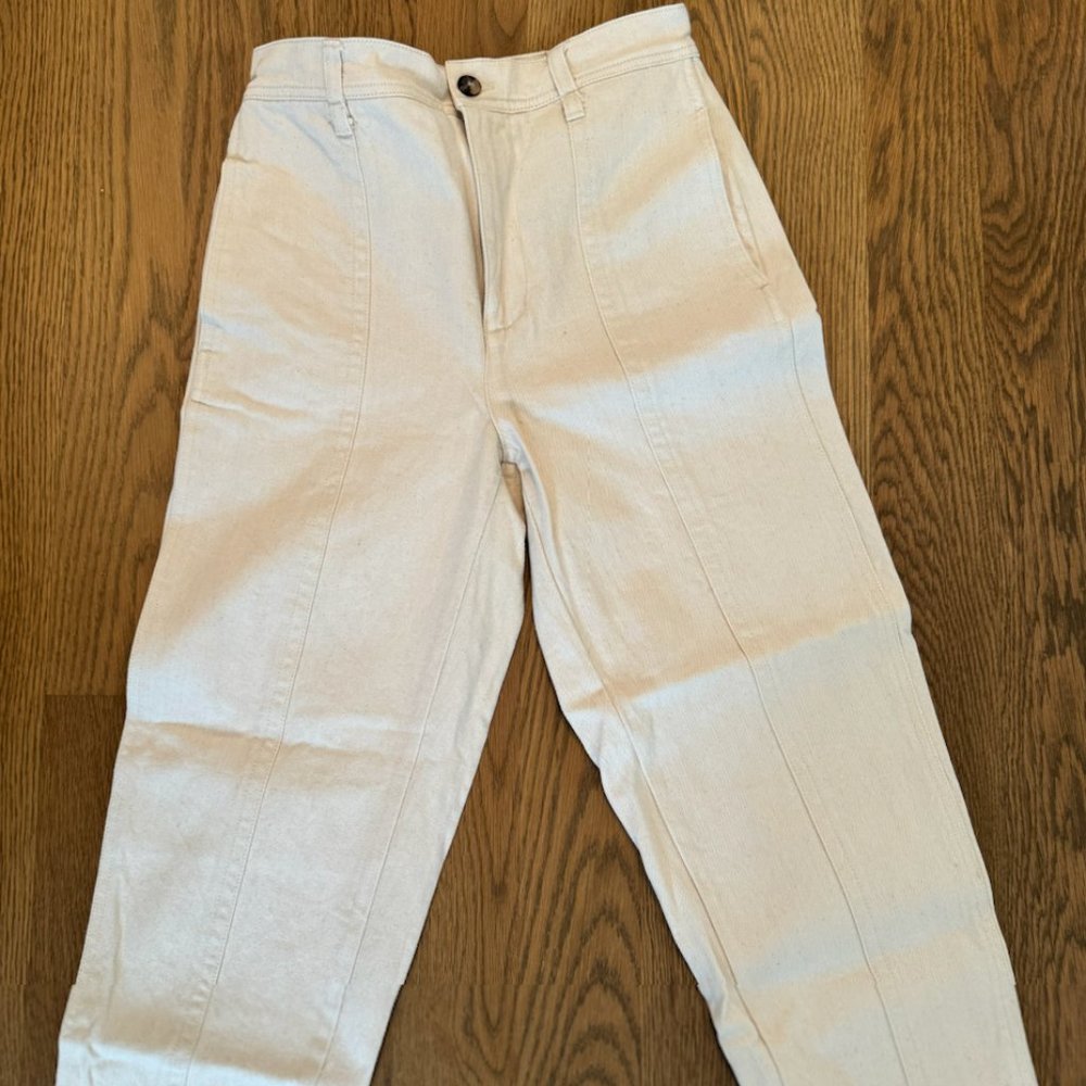 Madewell Ivory Carpenter Pants